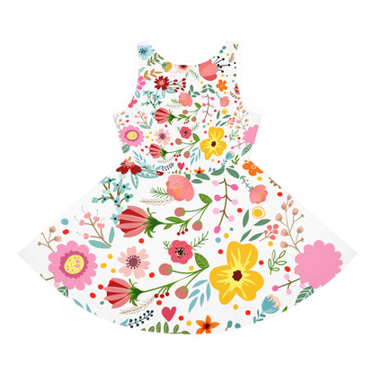 floral Girls' Sleeveless Sundress (AOP)