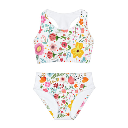 floral Girls Two Piece Swimsuit (AOP)