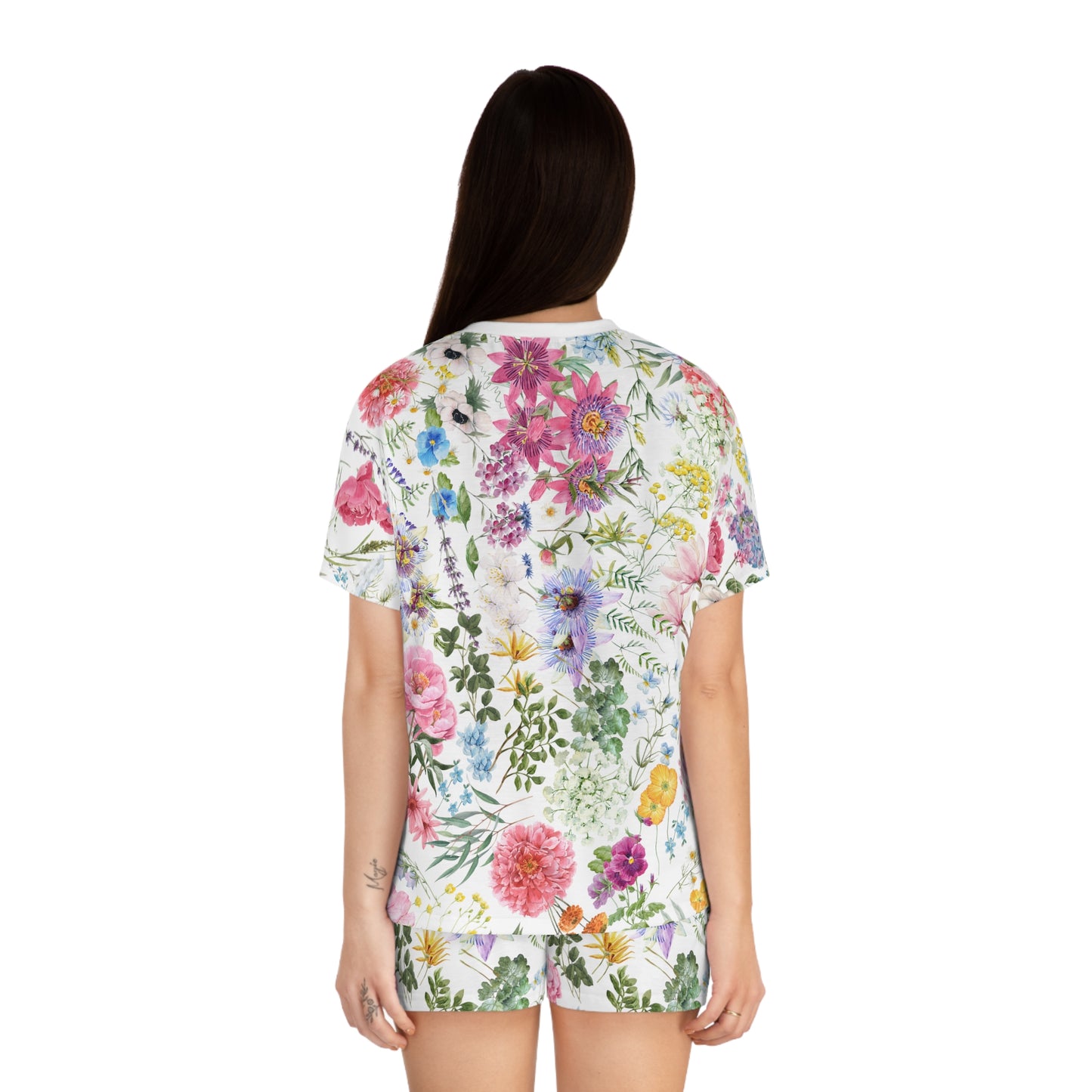 floral Women's Short Pajama Set (AOP)